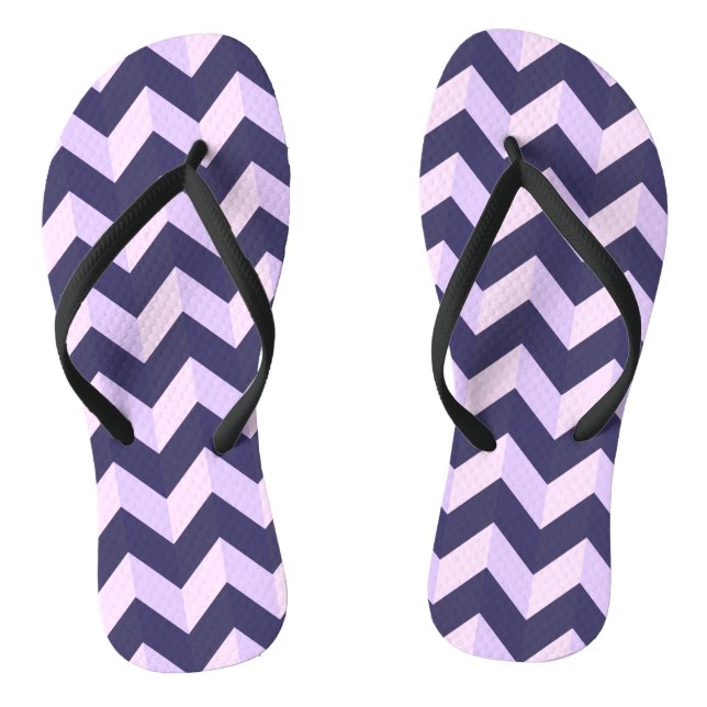 Chevron Violet Flip Flops (Fußbett)