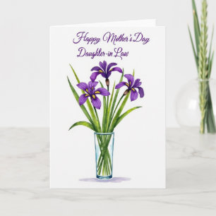 Chevron Violett Florale Karte