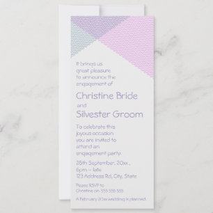 Chevrons, 4x9,25 Verlobung Einladung