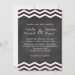Chevrons auf Einladung von Chalk Wedding