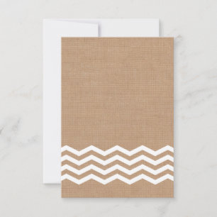 Chevrons auf Jute-RSVP RSVP Karte