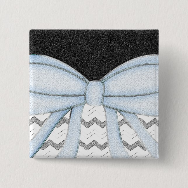Chevrons Muster Dusche Party Office Destiny Button (Vorderseite)