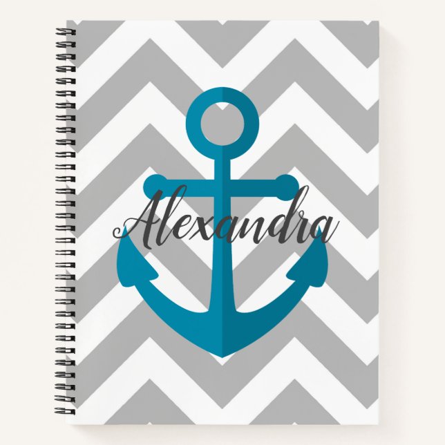 Chevrons und Anchor Notizbuch (Vorderseite)