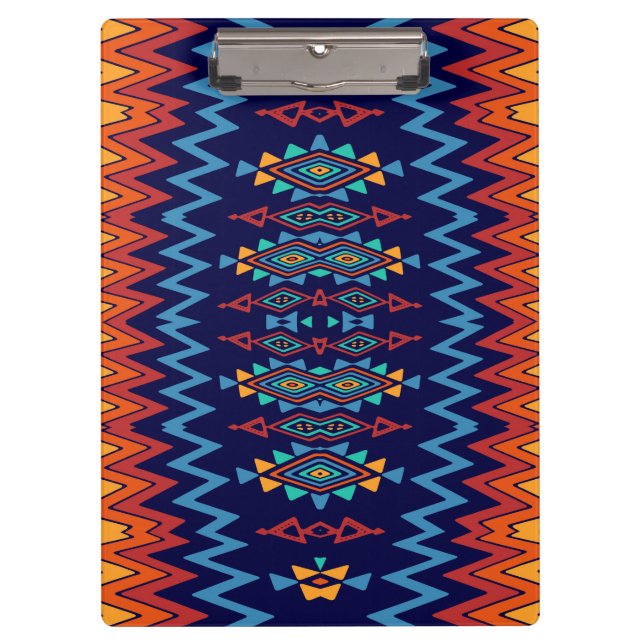 Chevrons und rhombus abstraktes Design Klemmbrett (Vorderseite)