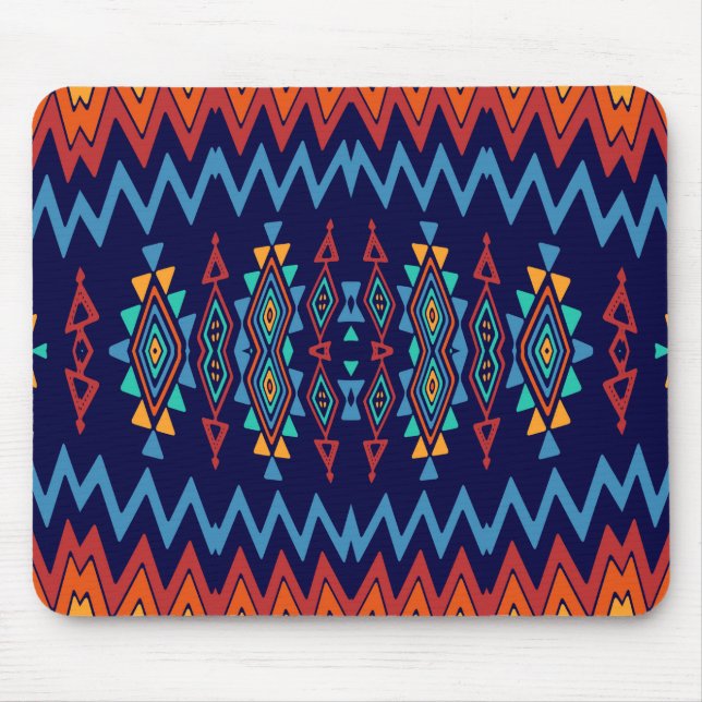 Chevrons und rhombus abstraktes Design Mousepad (Vorne)