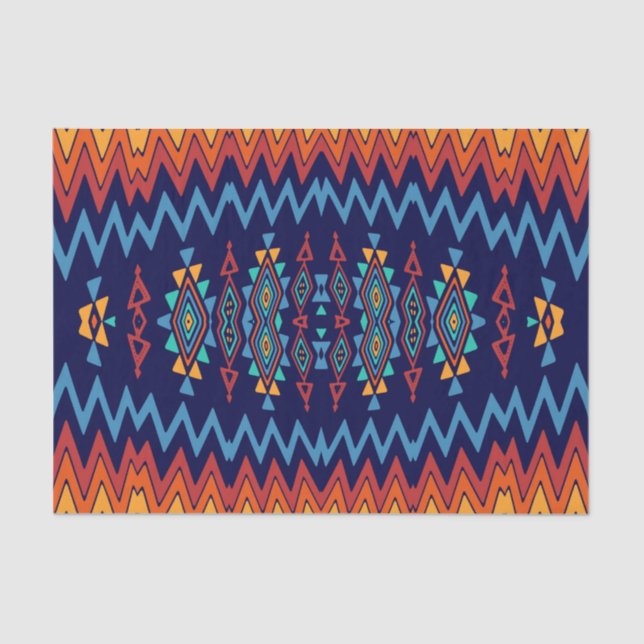 Chevrons und rhombus abstraktes Design Seidenpapier (Vorderseite)