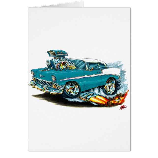 Chevy 150-210 aquamarines Auto 1956 (Vorne)