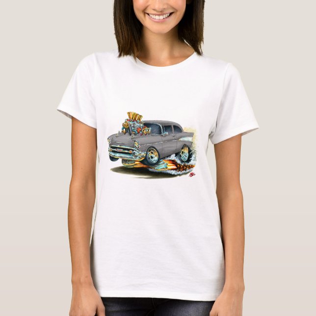 Chevy 150-210 graues Auto 1957 T-Shirt (Vorderseite)
