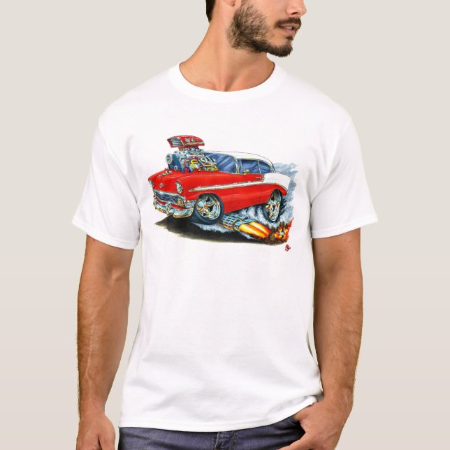 Chevy 150-210 rotes Auto 1956 T-Shirt (Vorderseite)