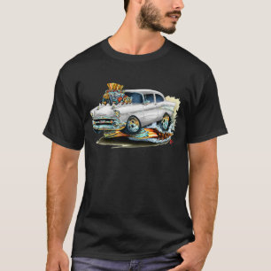 Chevy 150-210 weißes Auto 1957 T-Shirt