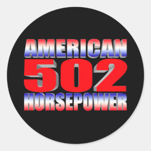 Chevy 502 Big Block Muscle Car Runder Aufkleber