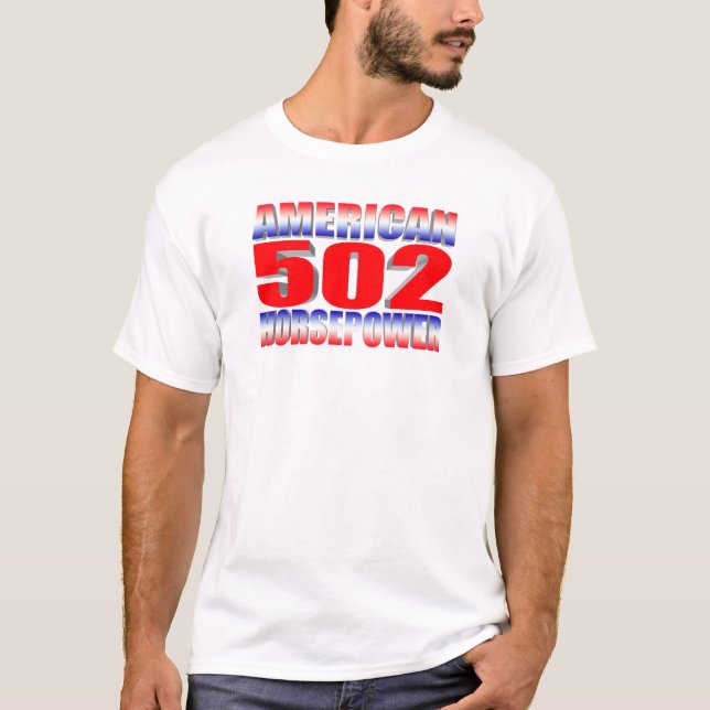 Chevy 502 großes Block Muskel-Auto T-Shirt (Vorderseite)