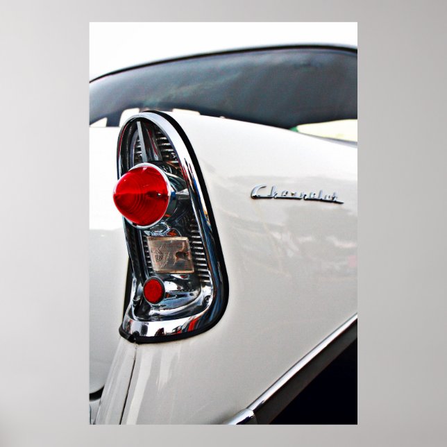 Chevy Bel Air 56 Schwanz Licht Poster (Vorne)