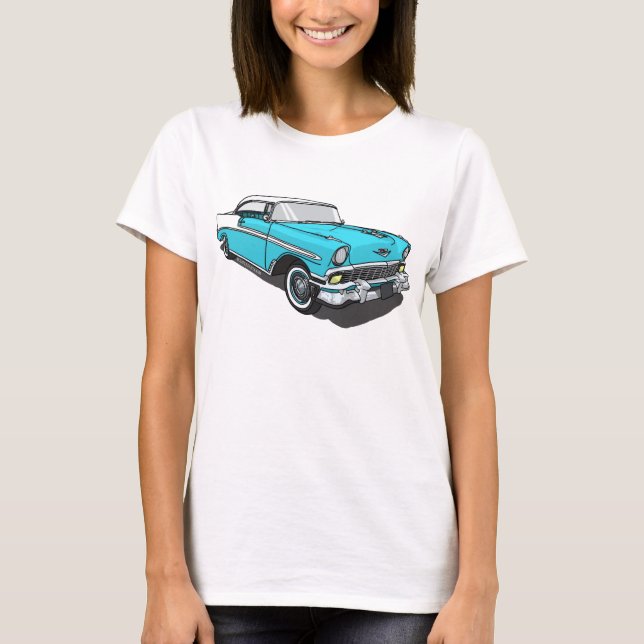 Chevy Bel Air - Blau T-Shirt (Vorderseite)