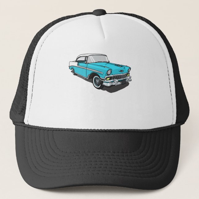 Chevy Bel Air - Blau Truckerkappe (Vorderseite)