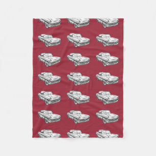 Chevy Bel Air-klassische Auto-Illustration 1957 Fleecedecke