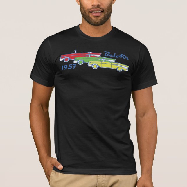 Chevy Bel Air-konvertierbares klassisches Auto T-Shirt (Vorderseite)