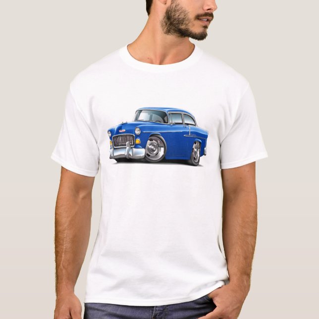 Chevy Belair Blau-Auto 1955 T-Shirt (Vorderseite)