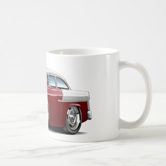 Chevy Belair Kastanienbraun-Weißes Auto 1955 Tasse (Rechts)