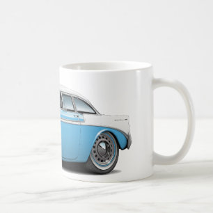 Chevy Belair lt 1956 Blau-Weiß Car Tasse