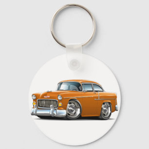 Chevy Belair Orangen-Auto 1955 Schlüsselanhänger
