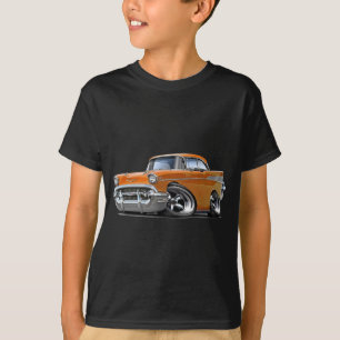 Chevy Belair Orangen-frisiertes Auto 1957 T-Shirt