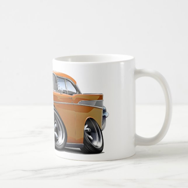 Chevy Belair Orangen-frisiertes Auto 1957 Tasse (Rechts)