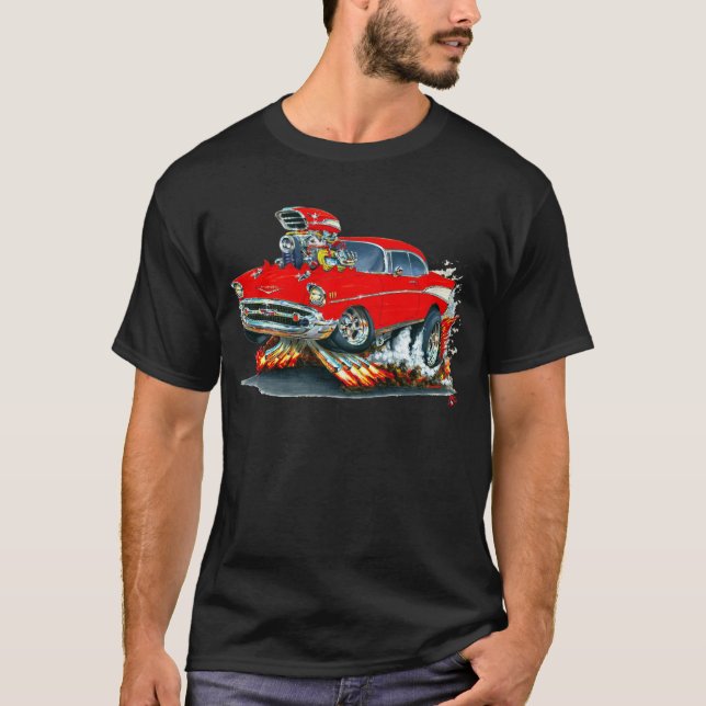 Chevy Belair Rot-Auto 1957 T-Shirt (Vorderseite)