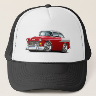 Chevy Belair Rot-Weißes Auto 1955 Truckerkappe