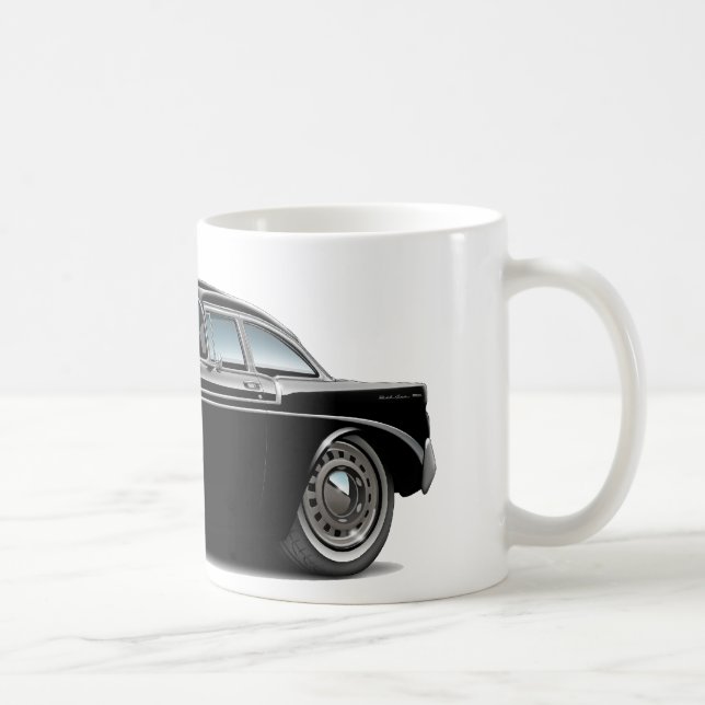 Chevy Belair schwarzes Auto 1956 Kaffeetasse (Rechts)