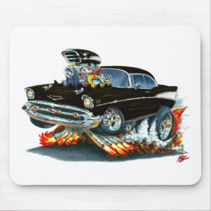 Chevy Belair schwarzes Auto 1957 Mousepad