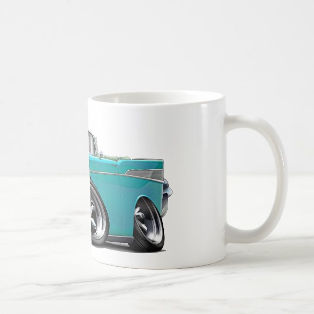 Chevy Belair Türkis-Kabriolett-frisiertes Auto Tasse (Rechts)