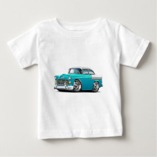 Chevy Belair Türkis-Weißes Auto 1955 Baby T-shirt
