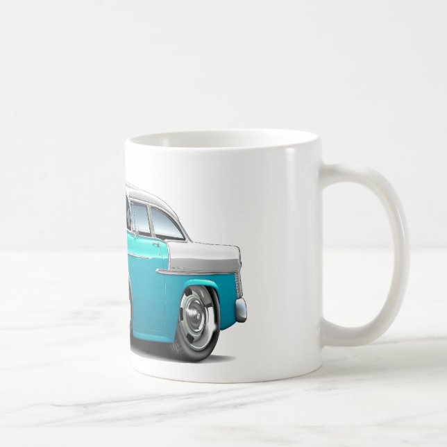 Chevy Belair Türkis-Weißes Auto 1955 Kaffeetasse (Rechts)