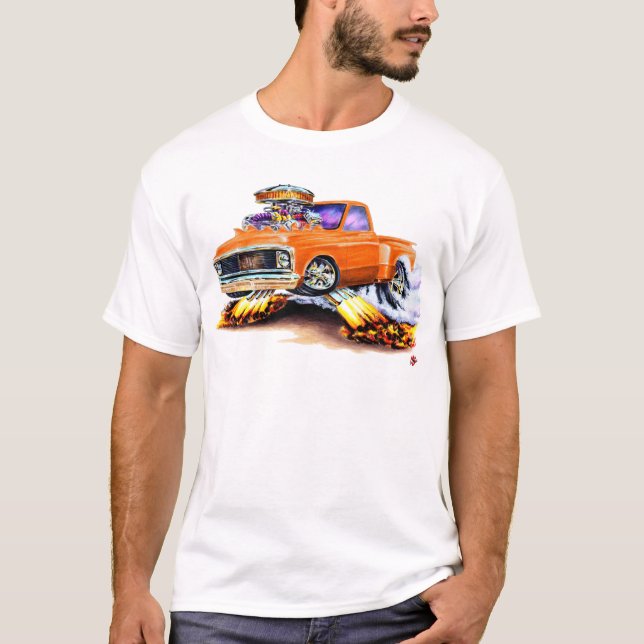 Chevy C10 Orangen-LKW 1970-72 T-Shirt (Vorderseite)