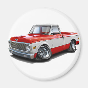 Chevy C10 Rot-Weißer LKW 1970-72 Magnet