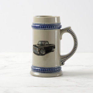 Chevy C10 schwarzer LKW 1970-72 Bierglas