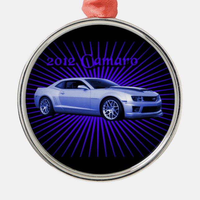 Chevy: Camaro 2012 Silbernes Ornament (Vorne)