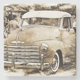 Chevy Chevrolet Truck aus den 50er Jahren Steinuntersetzer