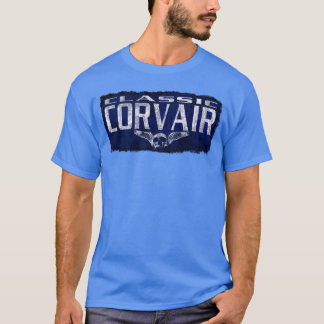 Chevy Corvair blauer Klassiker Winged Schädel T-Shirt