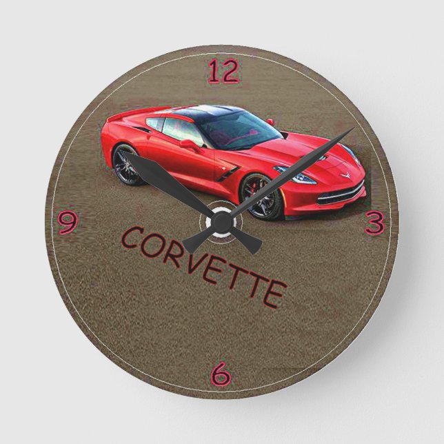 CHEVY CORVETTE RUNDE WANDUHR (Vorderseite)