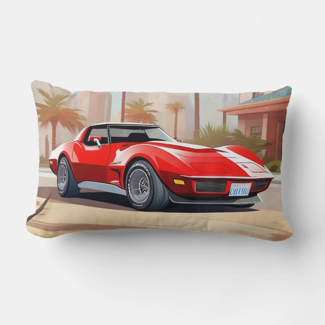 Chevy Corvette Stingray Lumbar Pillow Lendenkissen (Vorderseite)