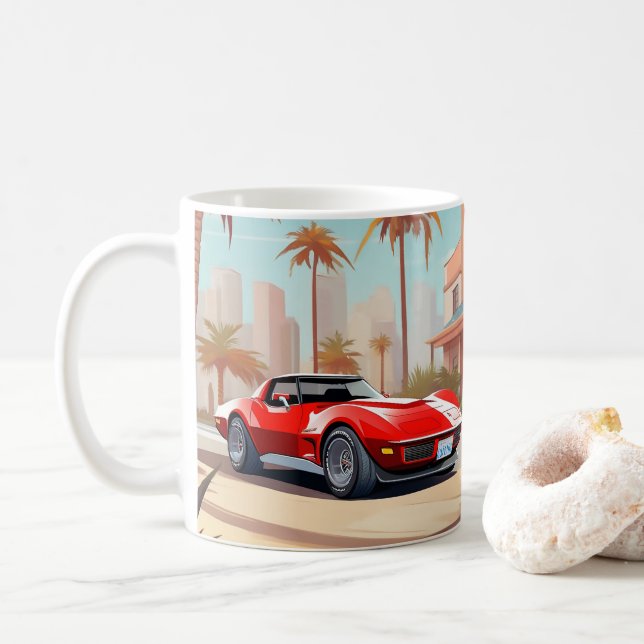 Chevy Corvette Stingray Tasse (Mit Donut)