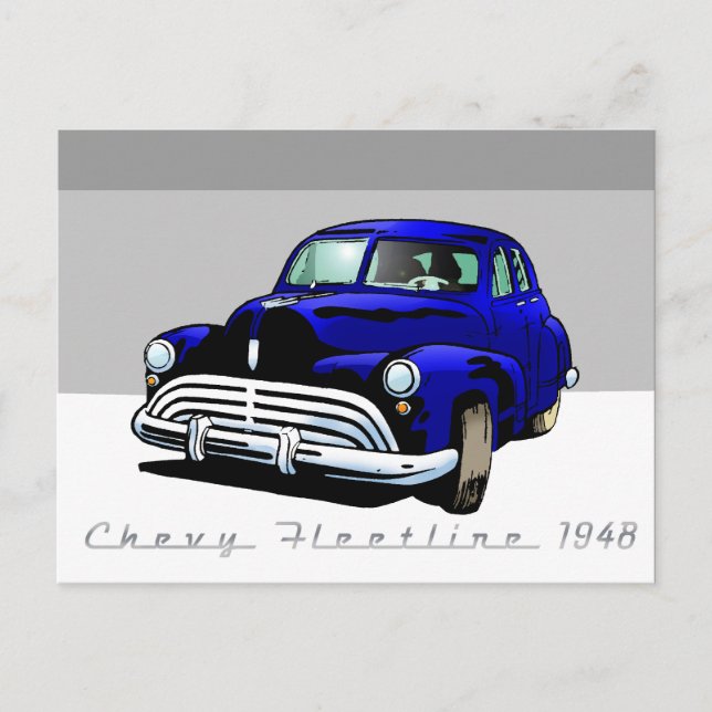 Chevy Fleetline 1948 Postkarte (Vorderseite)