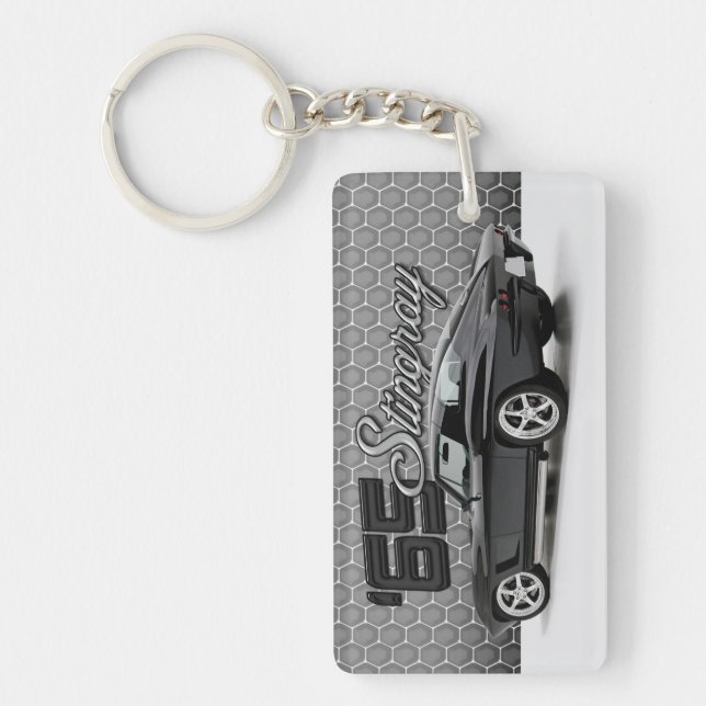 Chevy Korvette Vette Klassiker-Auto 1965 Schlüsselanhänger (Vorderseite)