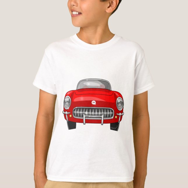 Chevy Korvette Vorderansicht 1955 T-Shirt (Vorderseite)