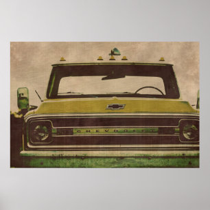 Chevy-Lastwagen Vintage-Texturposter Poster