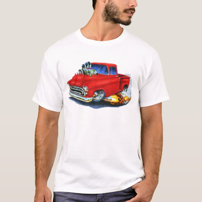 Chevy Lieferwagen-Rot 1957 T-Shirt (Vorderseite)