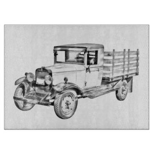 Chevy LKW 1929 1 Tonnen-Stange-Körper-Illustration Schneidebrett