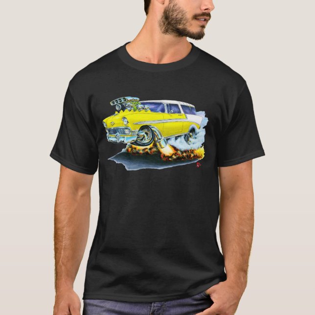 Chevy Nomade-Gelb-Auto 1956 T-Shirt (Vorderseite)